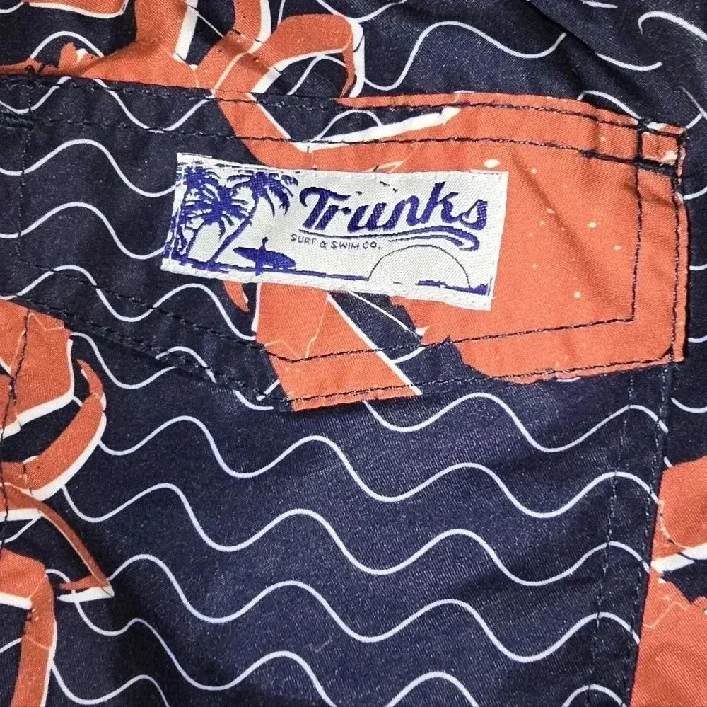 NWOT Trunks Wavy Crab Sano Swim Shorts Swim Trunks Pool Beach Vacation Men's L